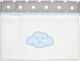 Baby Star Pătură Pepinieră Swaddling pături Nor Pique Albastră 75x100cm