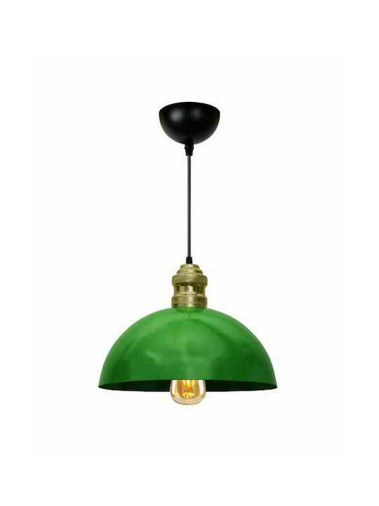 HomeMarkt Adjustable Pendant Light Green Bell w...