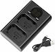 Censreal Double Battery Charger NP-FZ100 Compatible with Sony