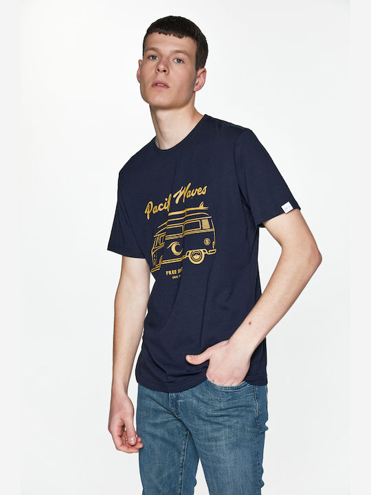 Snta T-shirt με Τύπωμα Pacific Waves - Μπλε Navy