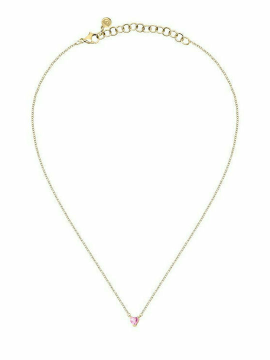 Chiara Ferragni Necklace with design Heart Gold Plated with Diamond & Zircon