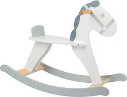 Small Foot Wooden Rocking Toy Horse with Max Load Capacity 50kg White