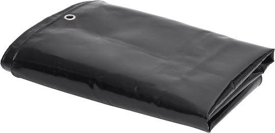 vidaXL Водоустойчив Брезент 650гр/кв.м 6x8м. Тежък товар Черен