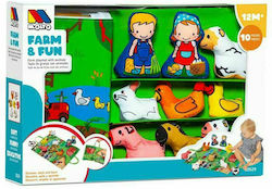 Molto Baby Toy Παιχνίδι Farm & Fun made of Fabric for 12++ Months