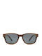Daponte Men's Sunglasses with Brown Wooden Frame and Gray Polarized Lens DAP439D 4