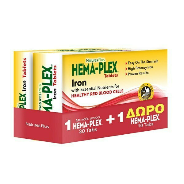 Nature's Plus Hema-Plex Iron 30+10 ταμπλέτες | Skroutz.gr