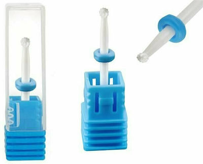 6476 Nail Drill Ceramic Bit with Ball Head Blue