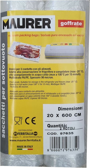 Maurer Grainy Vacuum Sealer Bag 60x200mm 2pcs