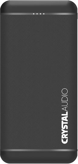 Crystal Audio PBK3K Power Bank 10000mAh με 2 Θύρες USB-A Μαύρο
