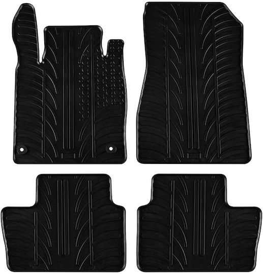 Gledring Set of Front and Rear Mats 4pcs for Nissan Juke 2019 Black