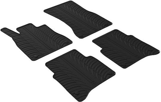 Gledring Set of Front and Rear Mats 4pcs for Mercedes-Benz S 2020 Black