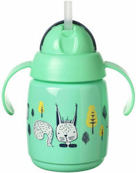 Tommee Tippee Educational Sippy Cup Plastic with Handles Green for 6m+m+ 300ml