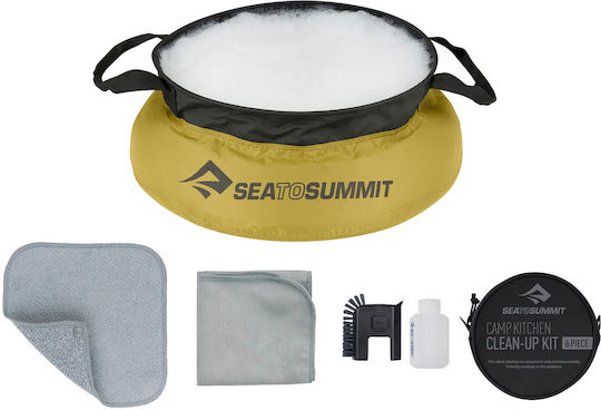 Sea to Summit Kitchen Clean-Up Kit Camping-Kochutensilien Set Reinigungsset für die Küche 10000ml 6 Stück STS40-01088-Schwarz