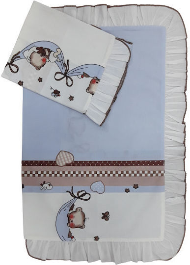Beboulino Set Baby Pillowcases Light Blue 28x43cm