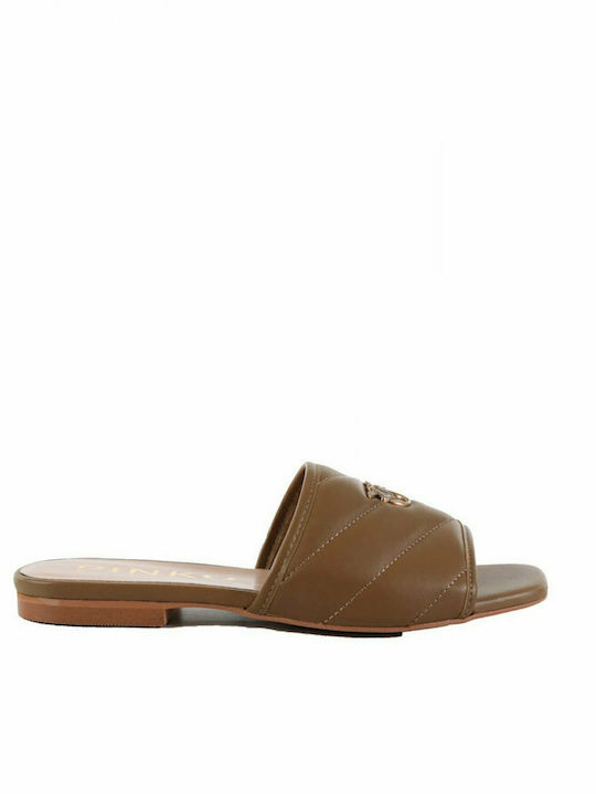 PINKO SLIPPER MOLLY CIABATTINA NAPPA TRAPUNTATA OIL