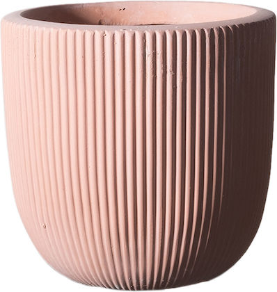 Supergreens Stripe S Übertopf Keramik Rosa 24x24x23εκ.
