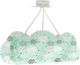 Ango Multi Bulbs Kids Lighting Pendant of Plastic 240W with Drive Size E27 In Green Colour 54x22cm