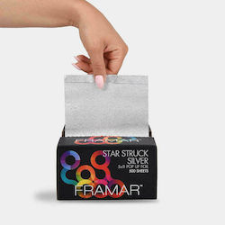 Framar Χαρτί για Ανταύγειες Ασημί Pop Up Foil