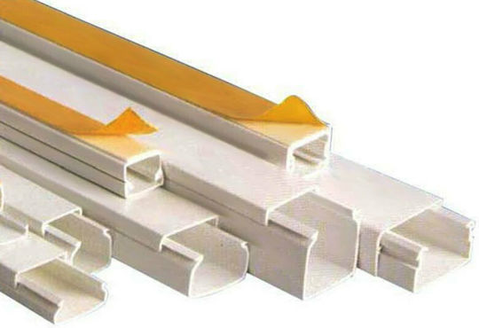 Lineme Cable Channel with Sticker made of Plastic 10mm x 8mm White