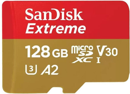 Sandisk Extreme microSDXC 128GB U3 V30 A2 UHS-I 190MB/s с адаптер