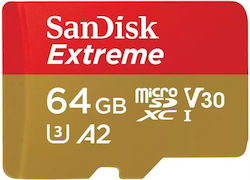 Sandisk Extreme microSDXC 64GB Class 10 U3 V30 A2 UHS-I Sandisk Extreme microSDXC 64GB Class 10 U3 V30 A2 UHS-I