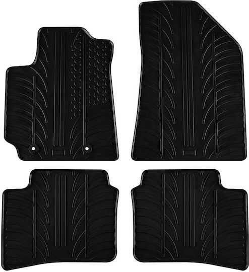 Gledring Set of Front and Rear Mats 4pcs for Hyundai i10 2020 Black