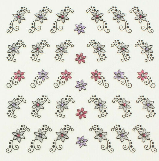 Various Flower Park Stickers with Design,art stickers for Nails in Various Colors