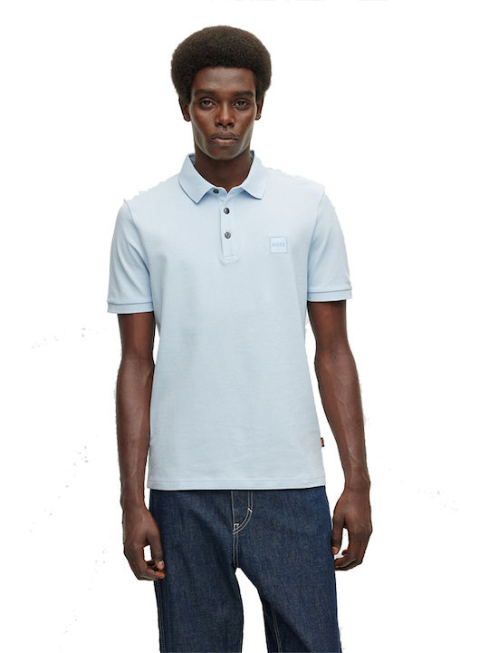 Hugo Boss Ανδρικό T-shirt Polo Γαλάζιο