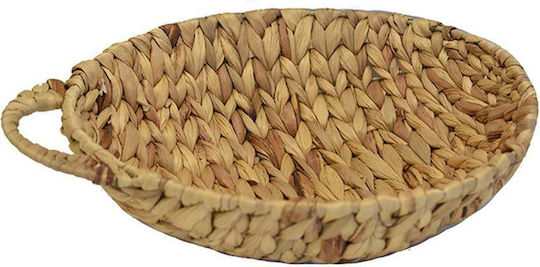 Atmosphera Wicker Round Decorative Tray 28x28x8cm