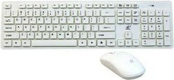 Jiexin Jiexin JX-K90 Fără fir Set tastatură și mouse UK Alb