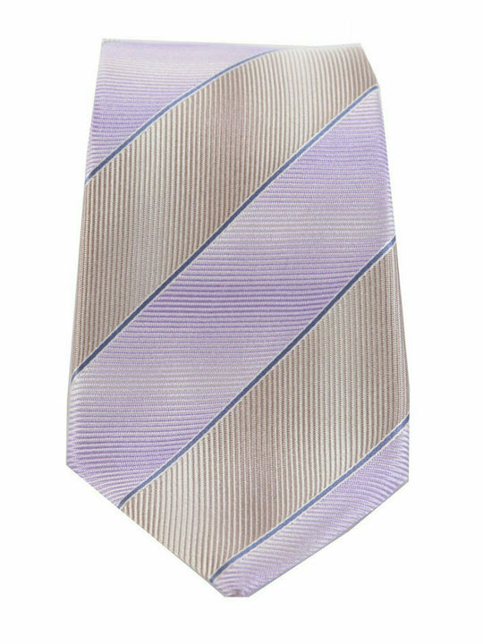 Giorgio Armani Men's Tie Silk Printed Beige/Lilac