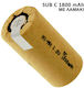 TC Battery Επαναφορτιζόμενη Μπαταρία Sub-C Ni-MH 1800mAh 1.2V με Λαμάκι 1τμχ