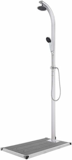 vidaXL Pool Shower from Aluminum 62x62cm Silver