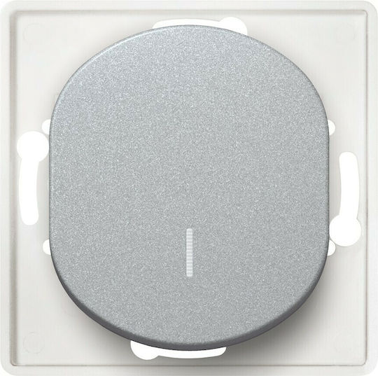 Aling Conel Recessed Wall Switch Lighting One-Way without Frame Silver