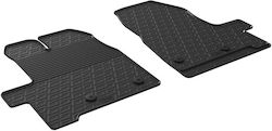 Gledring Front Mats 2pcs for Ford Transit Custom 2018 Black