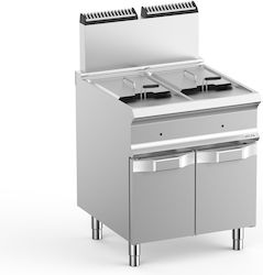 MBM Fryer Gas Double 25kW Capacity 2x14lt 70x73x118cm FRG77A