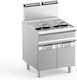 MBM Фритюрница Газ Двойна 25кВт Капацитет 2x14л 70x73x118см FRG77A