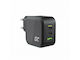 Green Cell GaN Wireless Charger with USB-A Port and 2 USB-C Output Ports 65W Power Delivery / Quick Charge 3.0 Black