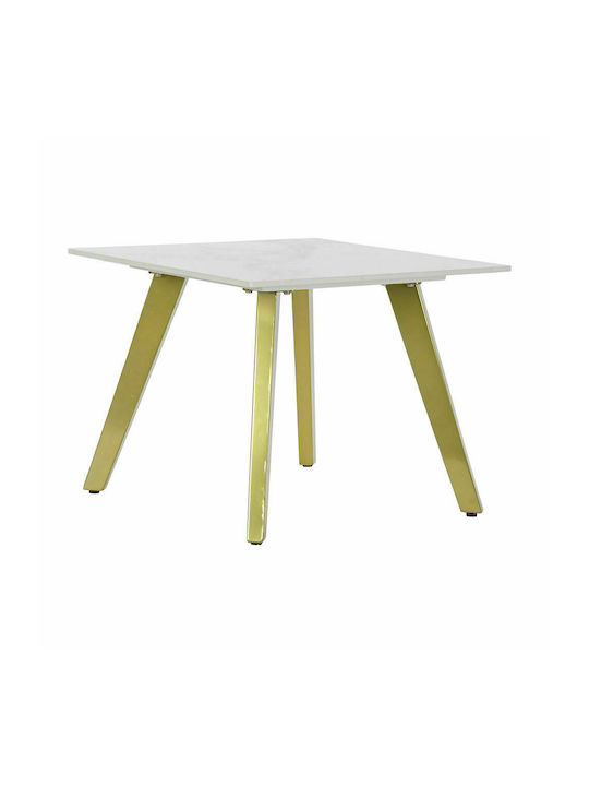 Square Metal Side Table Χρυσό L60xW60xH48cm