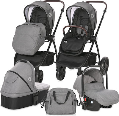 Lorelli Infinity 3 in 1 Verstellbar 3 in 1 Baby Kinderwagen Geeignet für Neugeborene Gray