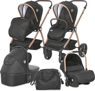 Lorelli Infinity 3 in 1 Verstellbar 3 in 1 Baby Kinderwagen Geeignet für Neugeborene Schwarz