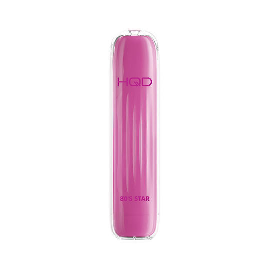 HQD 80's Star Țigară Electronică De Unică Folosință 650 Inhalări Bubble Gum 2ml 18mg Roz