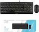 A4Tech Fstyler Combo F1512S Keyboard & Mouse Set Greek