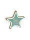 Kids Wall Decor Green made of Wood Sweet Kids Star 23.6x2.8x23.6εκ.