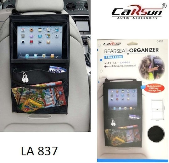 Carsun Car Back Seat Organizer για Τάμπλετ Μαύρη LA837