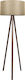 HomeMarkt Cruz Floor Lamp H140xW38cm. with Socket for Bulb E27 Brown