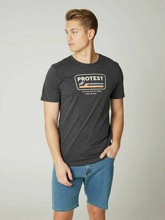 Protest Herren T-Shirt Kurzarm Schwarz