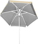 Campus Foldable Beach Umbrella Diameter 2m with UV Protection and Air Vent Beige