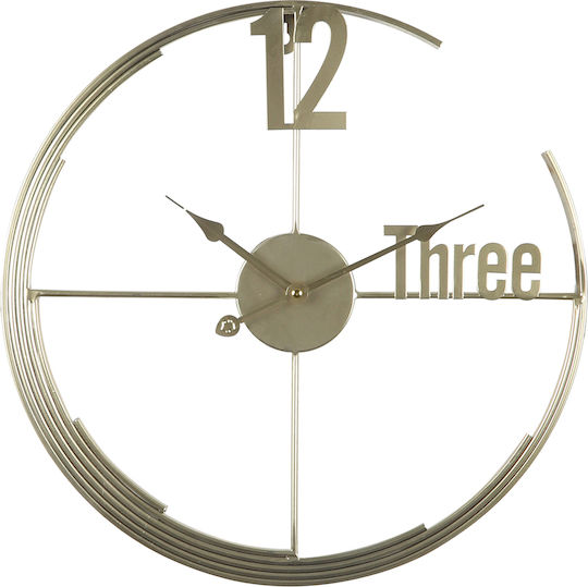 ArteLibre Wanduhr Metallisch Gold Ø45.7cm