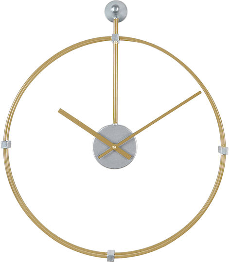 ArteLibre Wanduhr Metallisch Gold 54x47cm